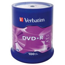Диск DVD+R 4.7Gb 16x Verbatim #43551 [cake100/400]