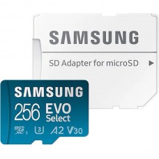 Карта памяти Micro SDXC 256Gb Samsung EVO Select Class 10 с адаптером [MB-ME256KA/AM]