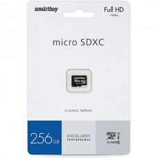 Карта памяти Micro SDXC 256Gb SmartBuy Class 10 Ultra U3/A2/V30 R/W:165/150 MB/s без адаптера