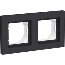 Рамка 2п, IP44, Schneider Electric ATLASDESIGN AQUA [ATN441002] карбон [10]