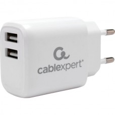 Зарядное устройство Cablexpert, 10.5Вт, 2.1А, 2хUSB [MP3A-PC-58] белый