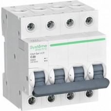 Выключатель автоматический 4п C  20А 4,5кА, Systeme Electric City9 [C9F34420][3]