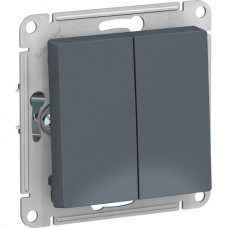 Выключатель с/у 2-кл 10А, IP20, Schneider Electric ATLASDESIGN [ATN000751] грифель
