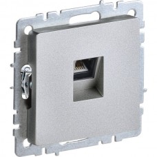 Розетка с/у компьютерная 1xRJ45, IP20, IEK BRITE [BR-K10-1-K47] алюминий