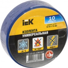Изолента ПВХ 15мм*10м*0,13мм, синяя, IEK [UIZ-13-10-10M-K07]