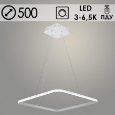 Люстра LED  66W, 3000-6000K, акрил, ПДУ, 500*500*1000, Росток [DK06316/1 PR WT] белый
