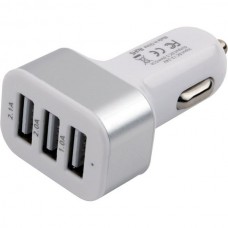 Зарядное устройство автомобильное Cablexpert, 25.5Вт, 5.1A, 3хUSB [MP3A-UC-CAR17] белый