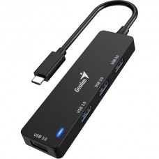 Переходник USB Type-C - 4xUSB3.0, Genius [UH-400]