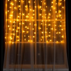 Гирлянда Занавес 1,5*1м, прозр., LED-180-220V, 8 режимов, ТЕПЛЫЙ БЕЛЫЙ, Luazon [1080457]
