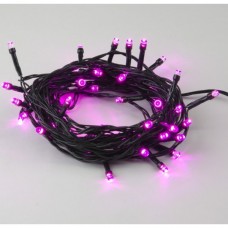 Гирлянда Нить  5м, темная, 50LED, РОЗОВЫЙ, Uniel [ULD-S0500-050/DGA PINK IP20]