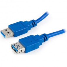 Кабель USB3.0 AM - AF удлинитель, 1.8м, Cablexpert [CCP-USB3-AMAF-6] синий