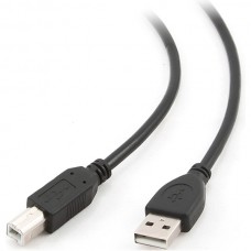 Кабель USB2.0 AM - BM, 3м, экран, Cablexpert [CCP-USB2-AMBM-10] черный