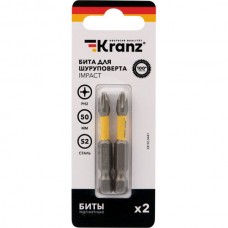Бита для шуруповерта PH2 x 50мм, сталь, 2шт, KRANZ IMPACT [KR-92-0441][5]