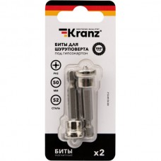 Бита для шуруповерта PH2 x 50мм, сталь, под ГКЛ, 2шт, KRANZ [KR-92-0415-2]
