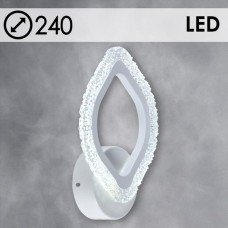 Бра LED 12W, 3000-6500K, 240*170*45, планка, Росток [LI8407/1B WT] белый