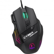 Мышь Jet.A Panteon MS78 (107), 6кн., игровая, черная, 400-7200dpi, LED-подсветка, LED 13 реж., USB