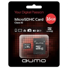 Карта памяти Micro SDHC 16Gb QUMO Class 10 с адаптером UHS-I, 3.0 [QM16GMICSDHC10U1]