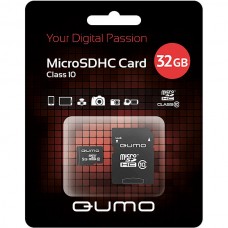 Карта памяти Micro SDHC 32Gb QUMO Class 10 с адаптером UHS-I, 3.0 [QM32GMICSDHC10U1]