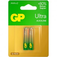 Батарейка GP AAA LR03 Ultra G-TECH Alkaline [BL2/20] [GP 24AUA21-2CRSBC2]