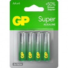 Батарейка GP AA LR06 Super G-TECH Alkaline [BL4/40] [GP 15AA21-2CRSBC4]