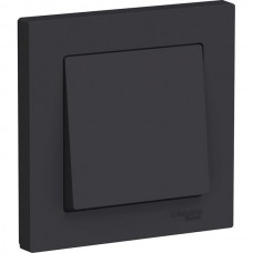 Выключатель с/у 1-кл 10А, IP20, в сборе, Schneider Electric ATLASDESIGN [ATN001012][15] карбон