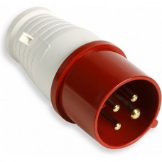Вилка силовая переносная 014, 3P+PE, 16А, 380В, IP44, Smartbuy [SBE-16-PP4-380] красный