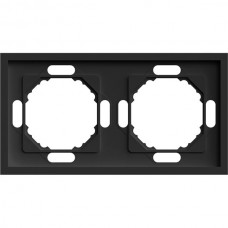 Рамка 2п, IP20, STEKKER Эмили [PFR00-5002-05] черный уголь soft touch