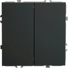 Выключатель с/у 2-кл 10А, IP20, STEKKER Эмили [RSW10-5104-05] черный уголь soft touch