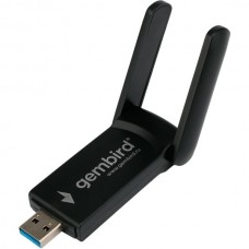 Адаптер Wi-Fi Gembird WNP-UA-020, 1.3 Гбит, двухдиапазонный с антен, MU-MIMO, USB + Bluetooth: 4.2