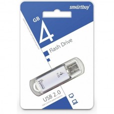 Накопитель USB Flash 4Gb SmartBuy V-Cut Silver