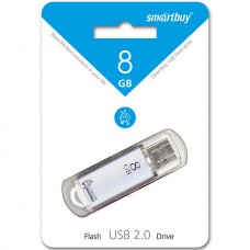 Накопитель USB Flash 8Gb SmartBuy V-Cut Silver