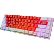 Клавиатура Jet.A PANTEON M2, с LED-подсветкой MULTICOLOR, мембранная, красный-белый, USB