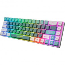 Клавиатура Jet.A PANTEON M2, с LED-подсветкой MULTICOLOR, мембранная, синий-белый, USB