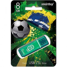 Накопитель USB Flash 8Gb SmartBuy Glossy series Green