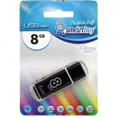 Накопитель USB Flash 8Gb SmartBuy Glossy series Black