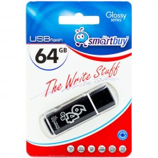 Накопитель USB Flash 64Gb SmartBuy Glossy series Black