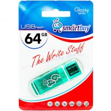 Накопитель USB Flash 64Gb SmartBuy Glossy series Green