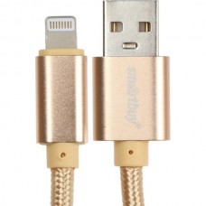 Кабель USB - Lightning, 1.0м, 3A, SmartBuy [iK-512-S02g] золотистый