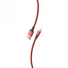 Кабель USB - Lightning, 1.0м, 3A, SmartBuy [iK-512-S14rb] красн./черн.