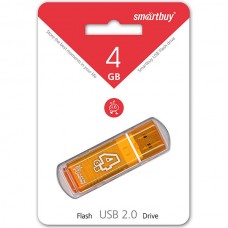 Накопитель USB Flash 4Gb SmartBuy Glossy series Orange