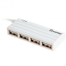 Концентратор USB 2.0 Smartbuy, 4 порта, белый [SBHA-6810-W]