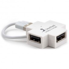 Концентратор USB 2.0 SmartBuy, 4 порта, белый [SBHA-6900-W]