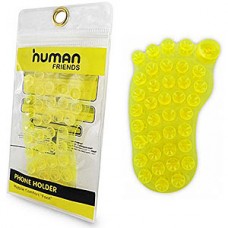 Держатель Human Friends Mobile Comfort Foot Yellow, для телефонов в авто/дома, вакуумное креплен