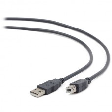 Кабель USB2.0 AM - BM, 1.8м, экран, Cablexpert [CCP-USB2-AMBM-6G] серый