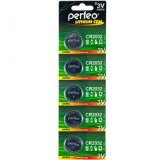 Батарейка Perfeo CR2032 [BL5/100] [PF CR2032/5BL] (PF_3642)