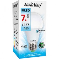 Лампа LED E27/A60 груша,  7W, 4000K, 560Лм, Smartbuy [SBL-A60-07-40K-E27-N]