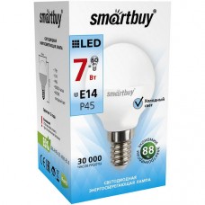 Лампа LED E14/P45 шар,  7W, 4000K, 600Лм, Smartbuy [SBL-P45-07-40K-E14]