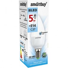 Лампа LED Smartbuy E14/C37 свеча,  5W, 4000K, 400Лм [SBL-C37-05-40K-E14]