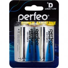 Батарейка Perfeo D LR20 Alkaline [BL2/20] [PF LR20/2BL] (PF_3641)