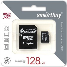 Карта памяти Micro SDXC 128Gb SmartBuy Class 10 UHS-1 с адаптером